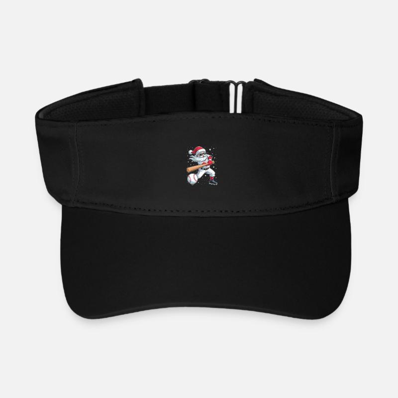 Santa Baseball Allstar - Recycled Sun Visor Cap - black