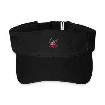 This woman sells real estate - Recycled Sun Visor Cap - black - Front