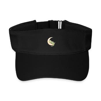Mondkuschel-Drachen Schlaftraum - Recyceltes Visor Cap - Schwarz - Vorne
