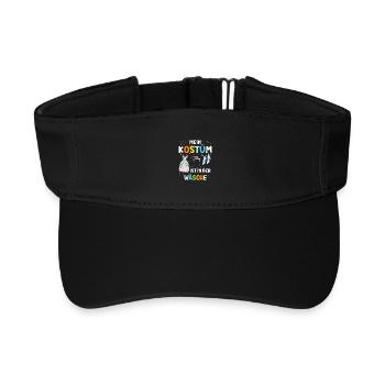 My Costume Is in the Laundry – Funny Carnival - Recycled Sun Visor Cap - black - Front