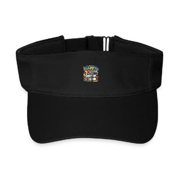 100th Day School Celebration - Recyceltes Visor Cap - Schwarz - Vorne