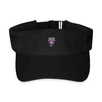 Antisocial Japanese Vaporwave Anime Girl - Recycled Sun Visor Cap - black - Front