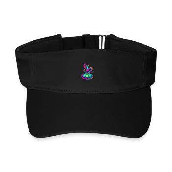 Trampolin Springer - Recyceltes Visor Cap - Schwarz - Vorne