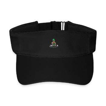 Kraft Leprechaun im Fitnesslook - Recyceltes Visor Cap - Schwarz - Vorne