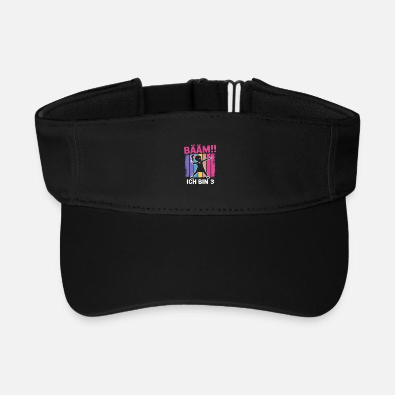 Bääm I'm 3 Dabbing Girl 3rd Birthday - Recycled Sun Visor Cap - black