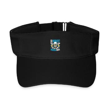 T-shirt de fête de garçon Hommes Grondement de fête de garçon - Visière de sport recyclée - noir - Devant