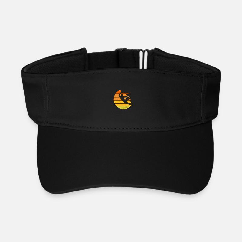 Climbing on the mountain face - Recycled Sun Visor Cap - black