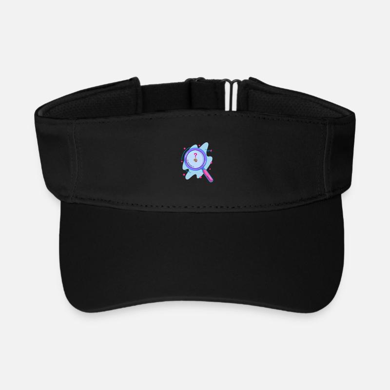 Gehirn mit der Lupe suchen - Recyceltes Visor Cap - Schwarz