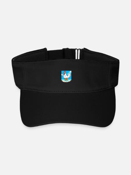 Summer chicken on the beach - Recycled Sun Visor Cap - black