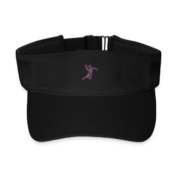 Handball Handballspielerin bunte Handballerin - Recyceltes Visor Cap - Schwarz - Vorne