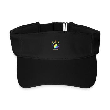 Rainbow Siren Warning Light - Recycled Sun Visor Cap - black - Front