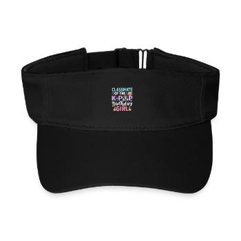 Camarade de classe de la fille anniversaire de la K-Pop - Visière de sport recyclée - noir - Devant