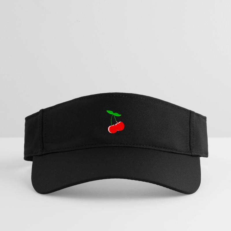 Kirsche Retro Früchte Obst Geschenk Geschenkidee Recyceltes Visor Cap