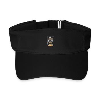 ALL I NEED IS LOVE and Chicken - Recycled Sun Visor Cap - black - Front