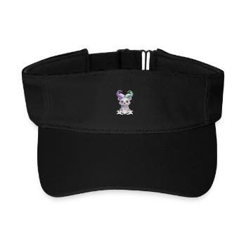 Magisches Bärenjunges in pastellfarbenem Glitzer. - Recyceltes Visor Cap - Schwarz - Vorne