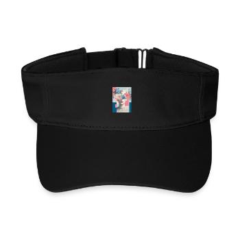 Abstract floral femininity - Recycled Sun Visor Cap - black - Front