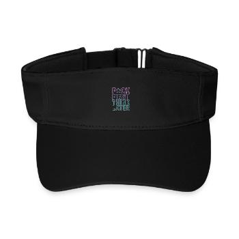 ★F CK FIRST THINK LATER – Poster/T-Shirt - Recyceltes Visor Cap - Schwarz - Vorne