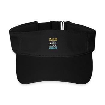 Quantum Physics Quantum Mechanics Quantum Leap - Recycled Sun Visor Cap - black - Front