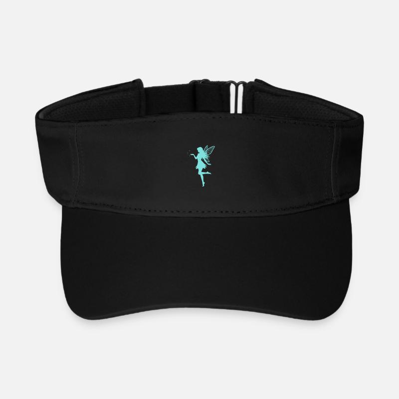 Silhouette de fée avec des étoiles - Visière de sport recyclée - noir