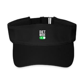 Diet Mode On Gym Gym Diet Nutrition - Recycled Sun Visor Cap - black - Front