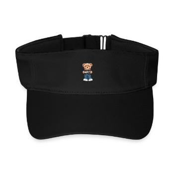 Nope with Teddy Bear bande dessinée drôle pour les opposants - Visière de sport recyclée - noir - Devant