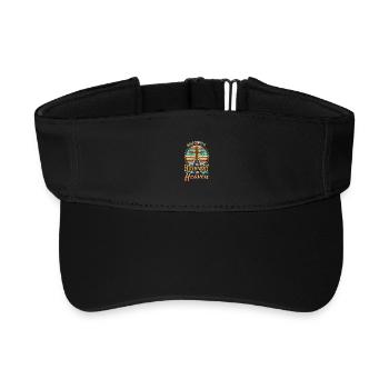 Highway to Heaven Cross - Recycled Sun Visor Cap - black - Front