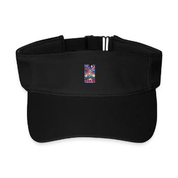Guadalajara Mexico colorful design - Recycled Sun Visor Cap - black - Front
