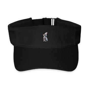Mountain Rabbit Arctic Hare Albino Rabbit White Rabbit - Recycled Sun Visor Cap - black - Front