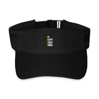 Je suis tellement heureuse d’avoir des jumeaux - Visière de sport recyclée - noir - Devant