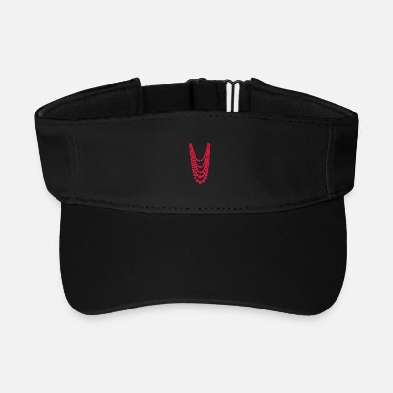 Collier de perles - Visière de sport recyclée - noir