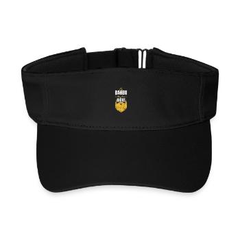 ce barbu a besoin d'une bière humour cadeau - Visière de sport recyclée - noir - Devant