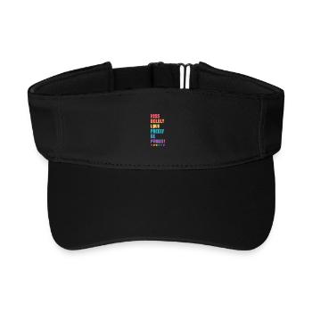 LGBTQ Pride Month - Kiss Boldly, Love Freely - Recycled Sun Visor Cap - black - Front