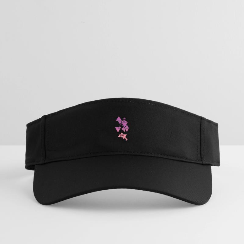 Gradient Triangle Pattern Pink Recycled Sun Visor Cap