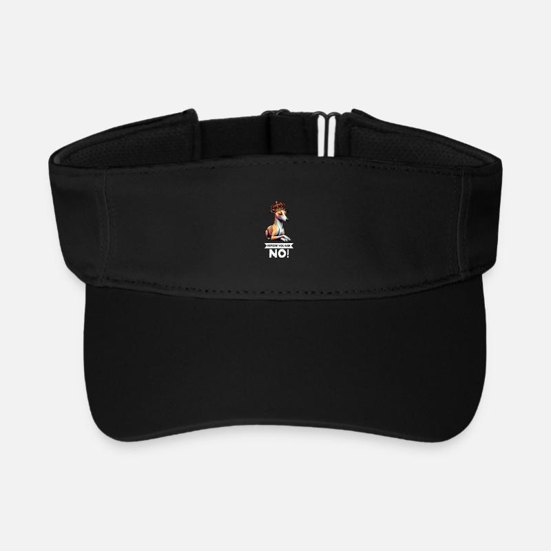 Before You Ask Whippet Windhund Whippets Windhunde - Recyceltes Visor Cap - Schwarz