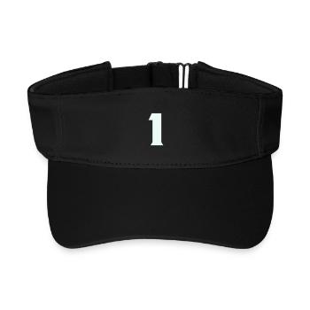 1 - Recyceltes Visor Cap - Schwarz - Vorne