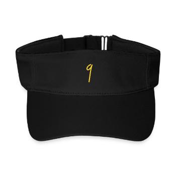 9 - Recyceltes Visor Cap - Schwarz - Vorne