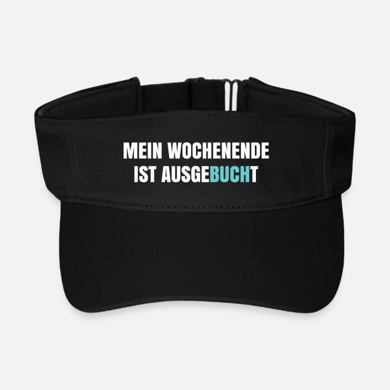 Mein Wochenende ist ausgeBUCHt - Recyceltes Visor Cap - Schwarz