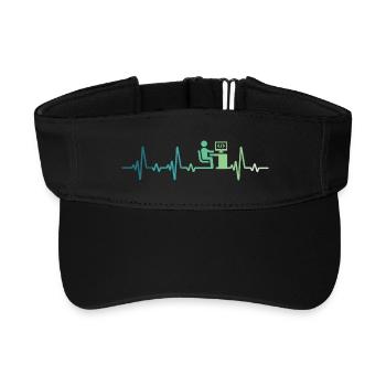 Heartbeat Programmer-Entwickler - Recyceltes Visor Cap - Schwarz - Vorne