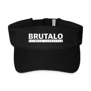 Brutalo Typo Grunge | Salle de sport de style de vie fitness - Visière de sport recyclée - noir - Devant