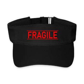 FRAGILE: für nicht zerbrechliche Menschen - Recyceltes Visor Cap - Schwarz - Vorne