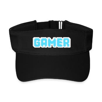 Gamer Pixel - Recyceltes Visor Cap - Schwarz - Vorne