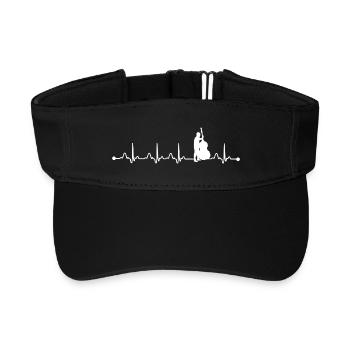 Contrebasse Heartbeat ECG Jazz et musique d’orchestre - Visière de sport recyclée - noir - Devant