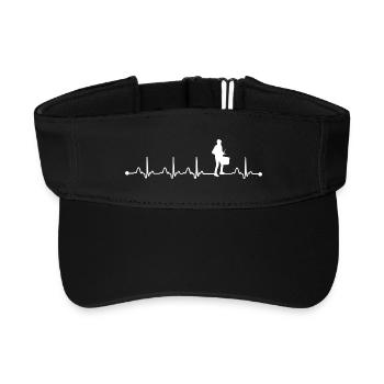 Snare Drumkit Spieler Marching Band Papa Drumline - Recyceltes Visor Cap - Schwarz - Vorne