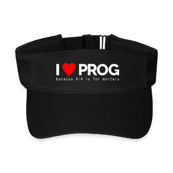 I Love Prog - Recyceltes Visor Cap - Schwarz - Vorne
