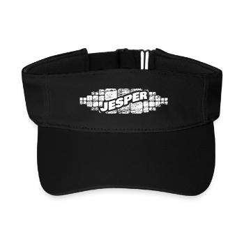 Geschenk für Jesper - Recyceltes Visor Cap - Schwarz - Vorne