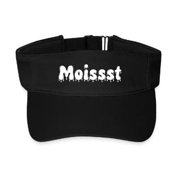 Moist Dripping Text - Recycled Sun Visor Cap - black - Front