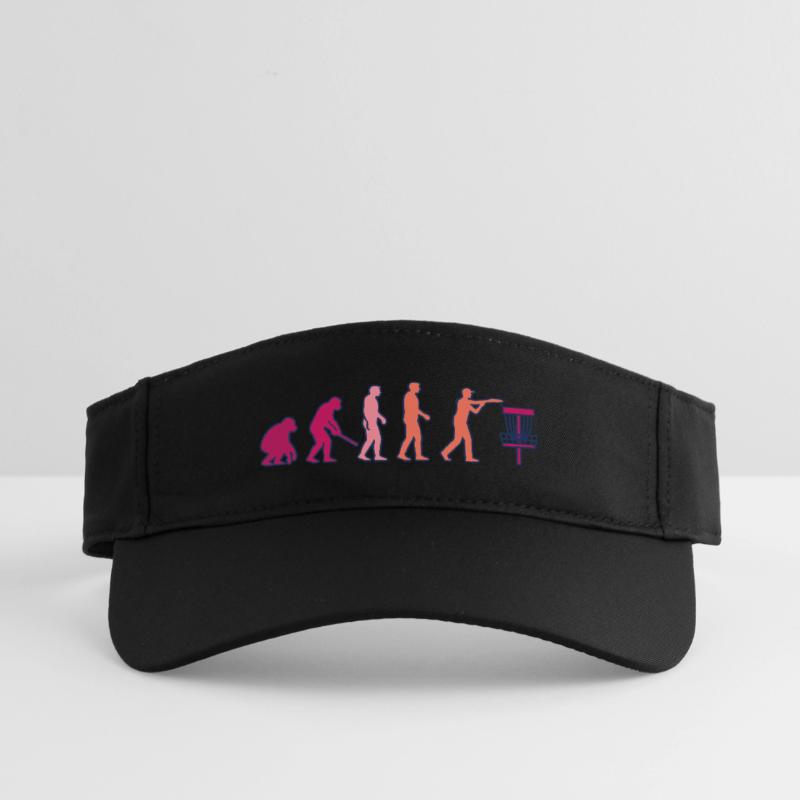 Disc Golf Evolution Funny Disc Golfer Flying Disc Recycled Sun Visor Cap
