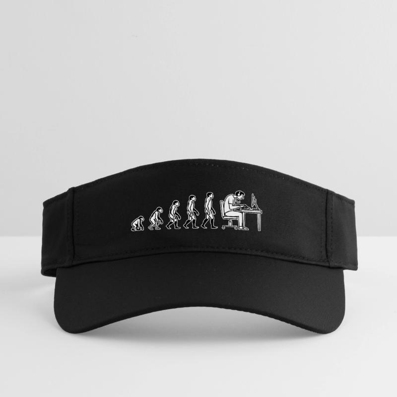 Evolution endet am Computer – Humor Design Recyceltes Visor Cap