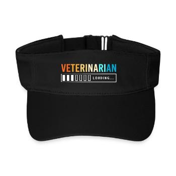 Veterinarian Veterinary Medicine Veterinarian - Recycled Sun Visor Cap - black - Front