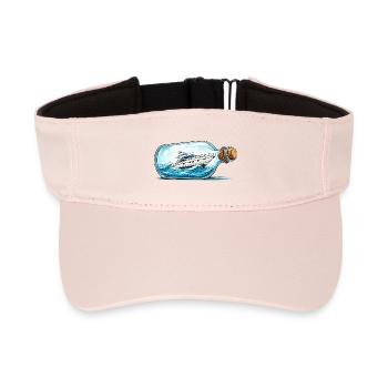 Bottle boat on the high seas - Recycled Sun Visor Cap - crystal pink - Front